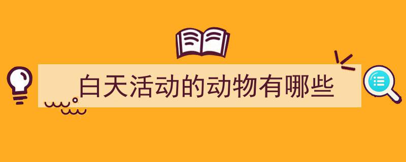 3招搞定白天活动的动物有哪些写作。（精选白天活动的动物有哪些5篇）"/