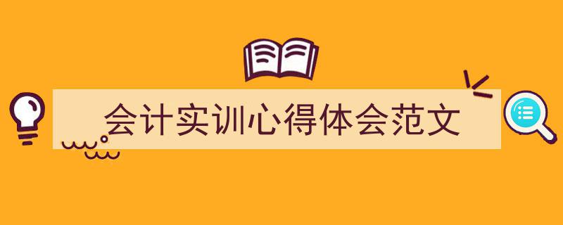 手把手教你写《会计实训心得体会范文》,(精选5篇)"/