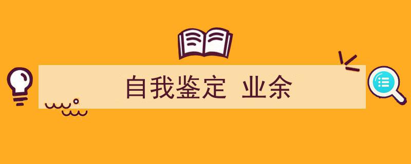 自我鉴定