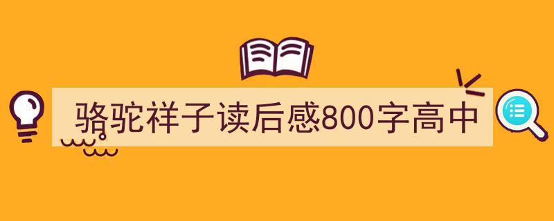 推荐骆驼祥子读后感800字高中相关写作范文范例骆驼祥子,高中学生视角下的读后感800字。"/