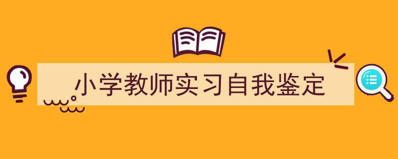 小学教师实习自我鉴定如何写我教你。（精选5篇）"/