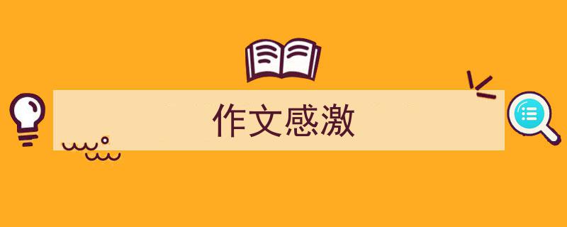 一篇文章轻松搞定《作文感激》的写作。（精选5篇）"/