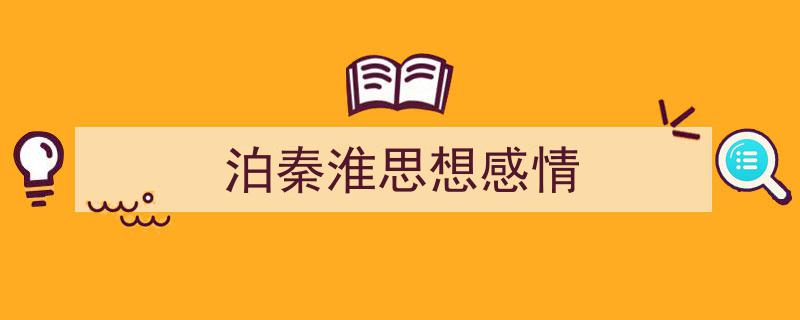 手把手教你写《泊秦淮思想感情》,（精选5篇）"/