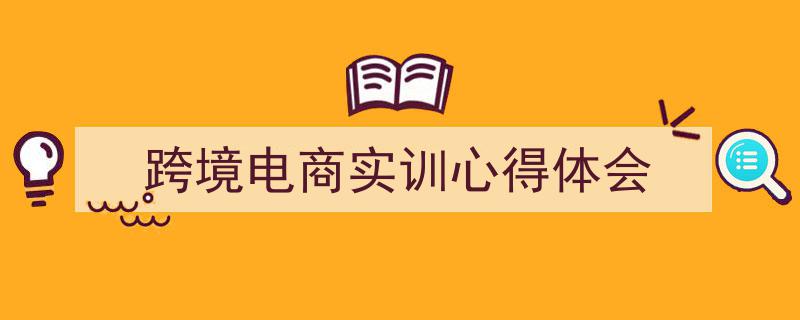 格策美文教你学写《跨境电商实训心得体会》小技巧（精选5篇）"/