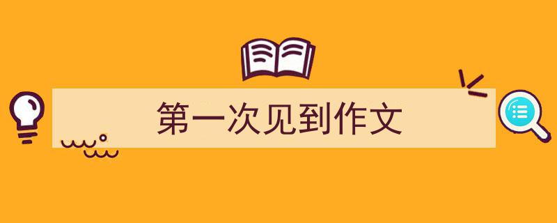 手把手教你写《第一次见到作文》,（精选5篇）"/