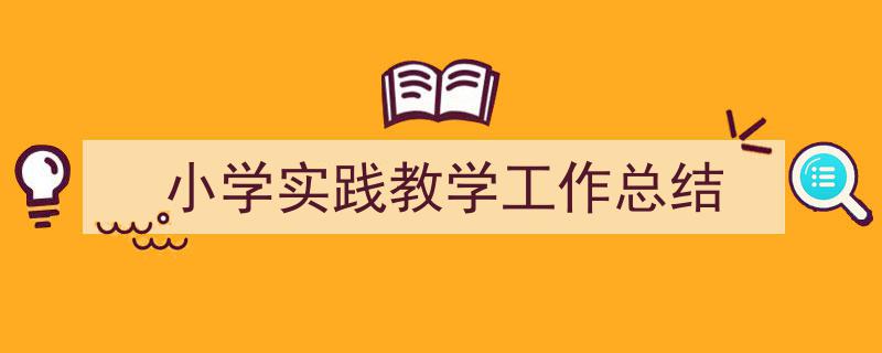 怎么写《小学实践教学工作总结》才能拿满分？（精选5篇）"/