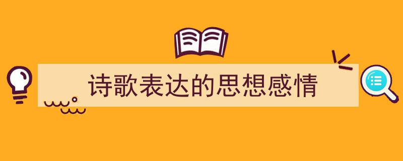 怎么写《诗歌表达的思想感情》才能拿满分？（精选5篇）"/