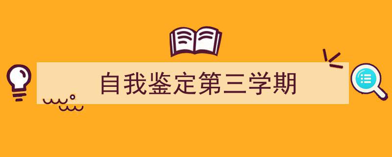 如何写《自我鉴定第三学期》教你5招搞定！（精选5篇）"/