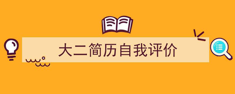 写作《大二简历自我评价》小技巧请记住这五点。（精选5篇）"/