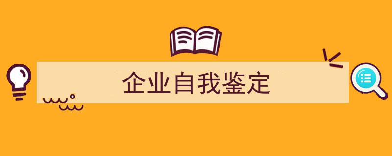 企业自我鉴定如何写我教你。（精选5篇）"/