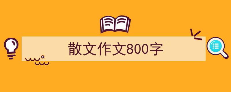一篇文章轻松搞定《散文作文800字》的写作。（精选5篇）"/