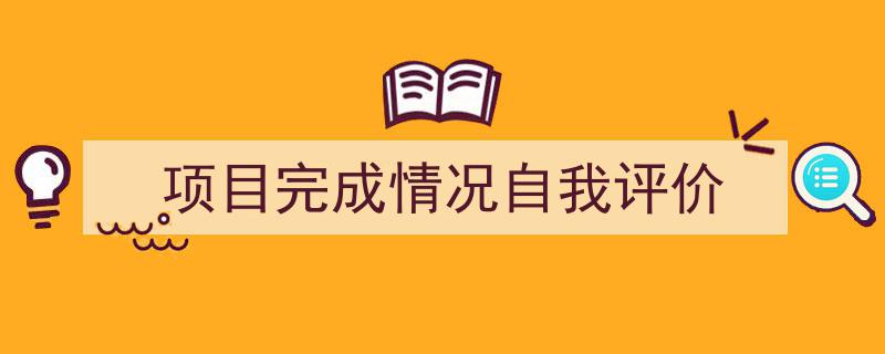 精心挑选《项目完成情况自我评价》相关文章文案。（精选5篇）"/