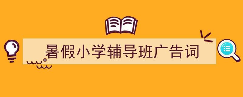 怎么写《暑假小学辅导班广告词》才能拿满分？（精选5篇）"/