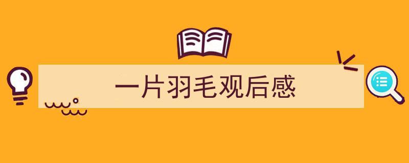 格策美文教你学写一片羽毛观后感小技巧（精选一片羽毛观后感5篇）"/